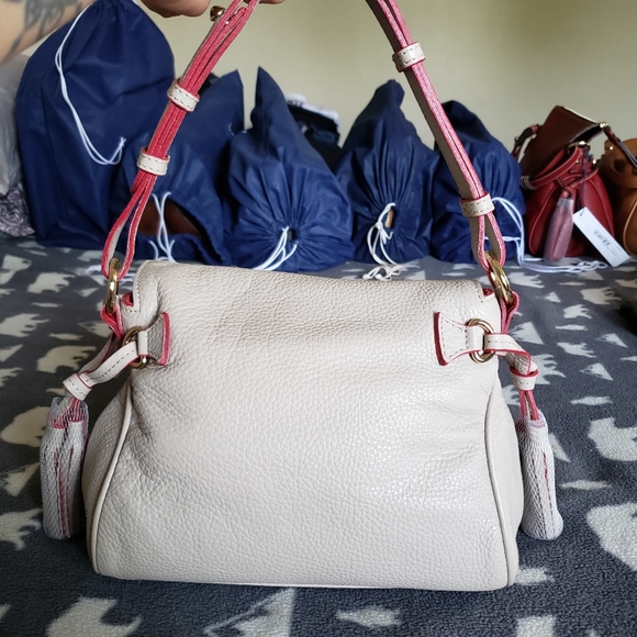 Dooney Portofino Mini Satchel in Pearl - Picture 3 of 6